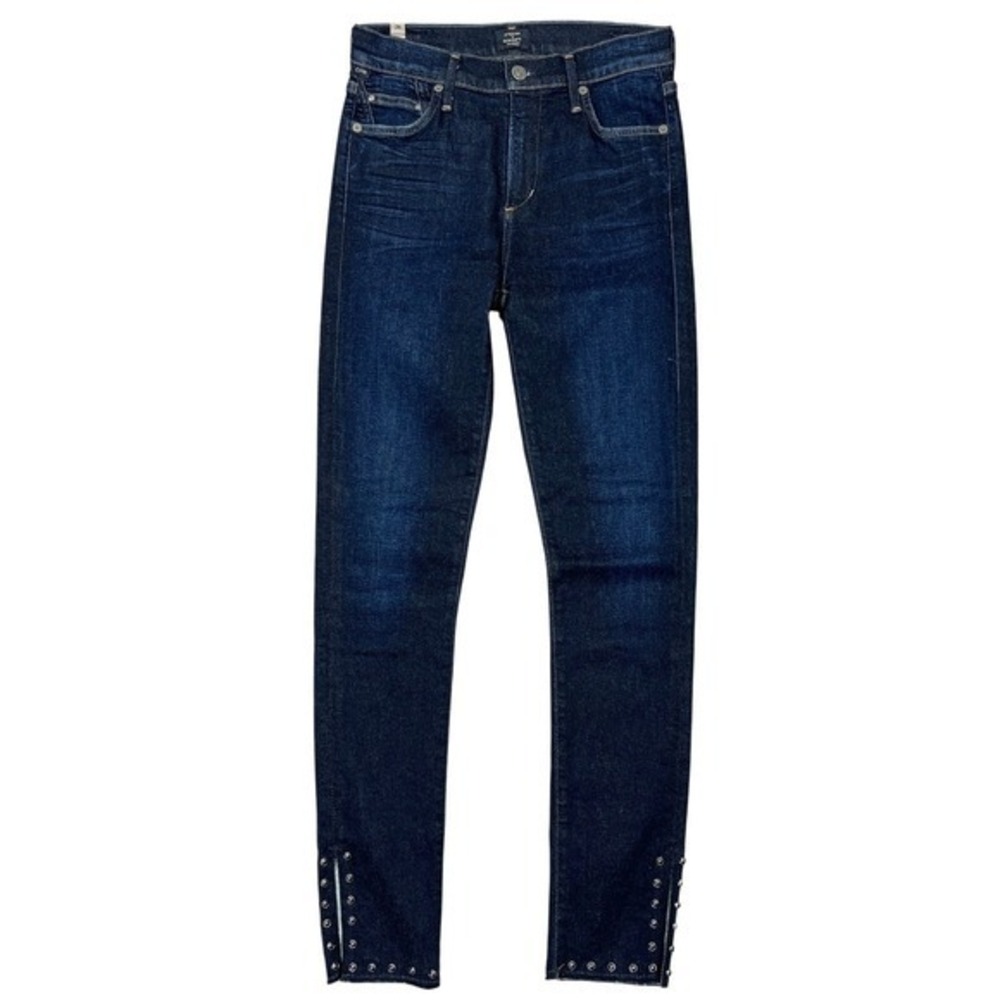 Citizens of Humanity Rocket Ankle Skinny Jeans 26" Pearl Studded COH Punk Goth